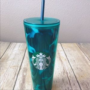 STARBUCKS Blue Tortoise Tumbler - NEW